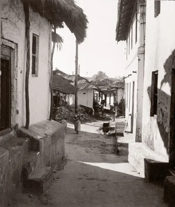 Framed Print : 1940s East Africa - street in Mombasa Kenya Framed Print : 1940s East Africa - street in Mombasa Kenya