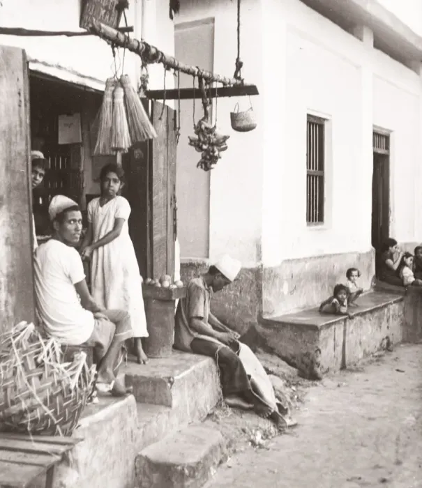 Framed Print : 1940s East Africa - street in Mombasa Kenya Framed Print : 1940s East Africa - street in Mombasa Kenya