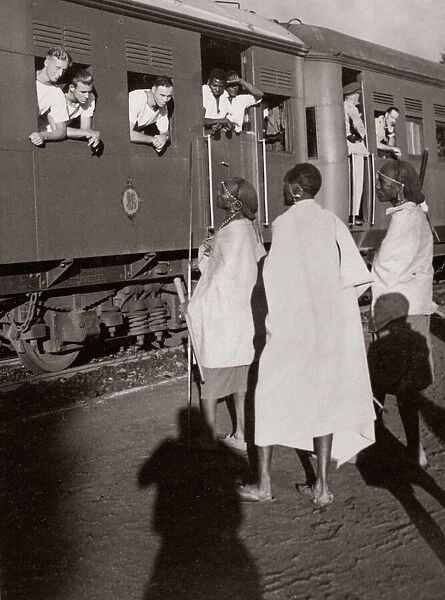1940s East Africa - train station in Kenya