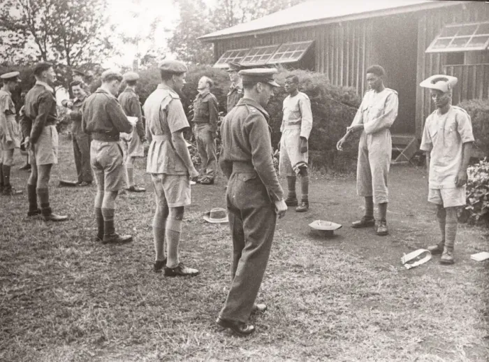 Framed Print : 1940s East Africa - training camp Kenya for African recruits Framed Print : 1940s East Africa - training camp Kenya for African recruits