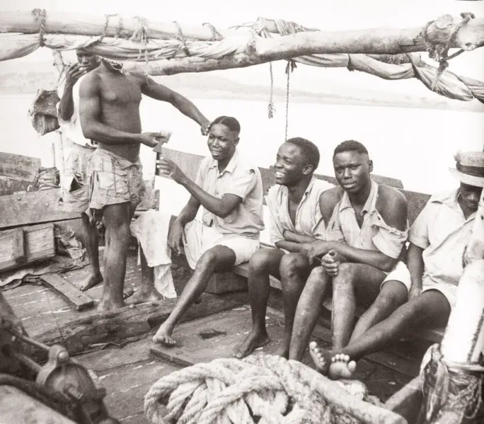 Framed Print : 1940s East Africa Uganda fishing, fishermen Lake Victoria Framed Print : 1940s East Africa Uganda fishing, fishermen Lake Victoria