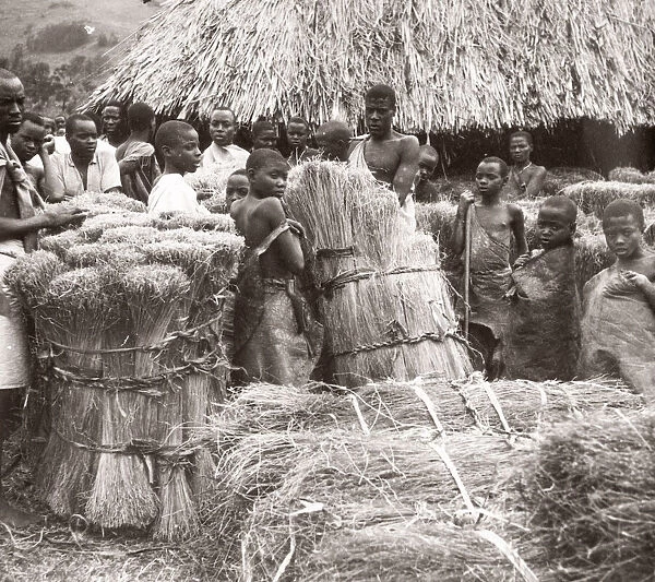 1940s East Africa - Uganda - flax market Narusanje