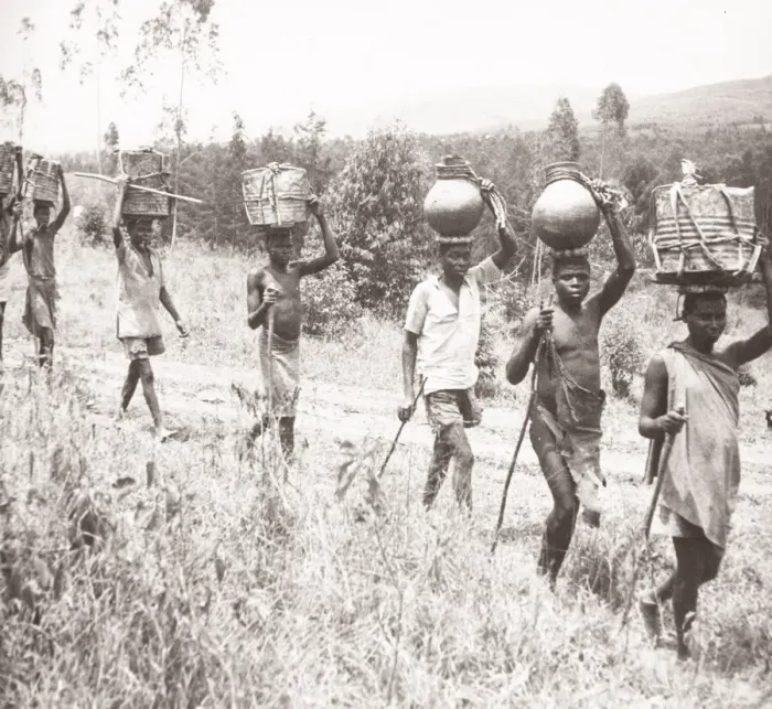 Framed Print : 1940s East Africa - Uganda - water carriers Ankole Framed Print : 1940s East Africa - Uganda - water carriers Ankole