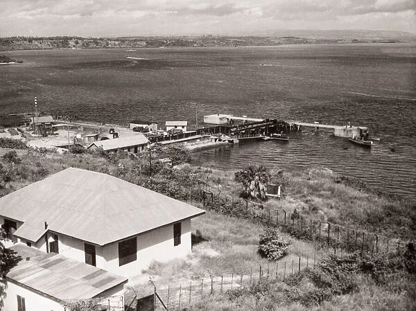 1940s East Africa - view of docks at Mombasa Kenya