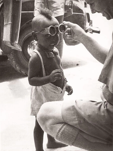 1940s East Africa - young Somali boy with glasses