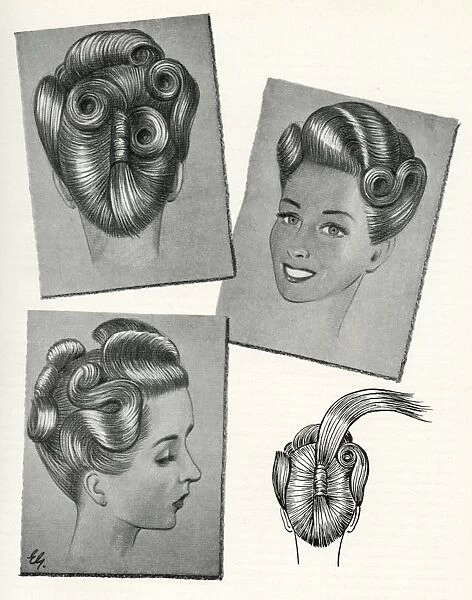 1940s hairstyle suitable for very long hair
