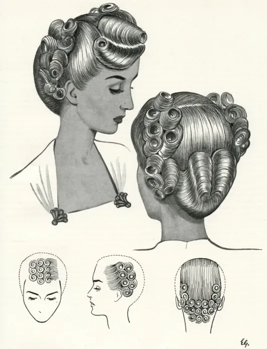 Framed Print : 1940s hairstyles Framed Print : 1940s hairstyles
