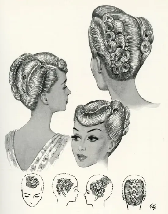 Framed Print : 1940s hairstyles Framed Print : 1940s hairstyles