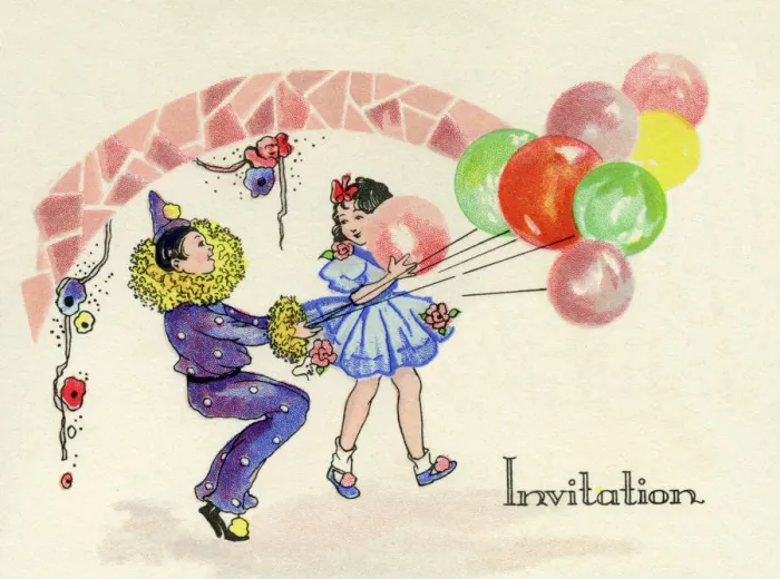 Framed Print : 1940s party invitation Framed Print : 1940s party invitation