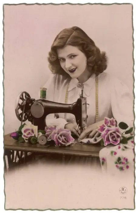 Framed Print : 1940S Women Sewing Framed Print : 1940S Women Sewing