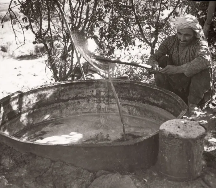 Framed Print : 1943 Syria - boiling grapes to made Arak liqour Framed Print : 1943 Syria - boiling grapes to made Arak liqour