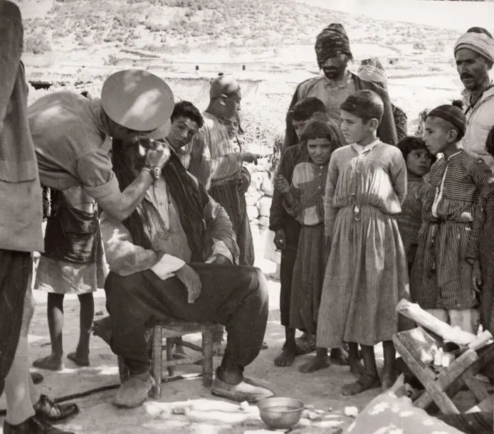 Framed Print : 1943 Syria British military treat Kurdish on Turkey border Framed Print : 1943 Syria British military treat Kurdish on Turkey border