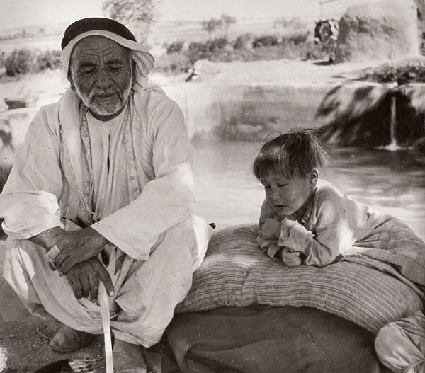 1943 Syria - man and boy suffering from Trachoma