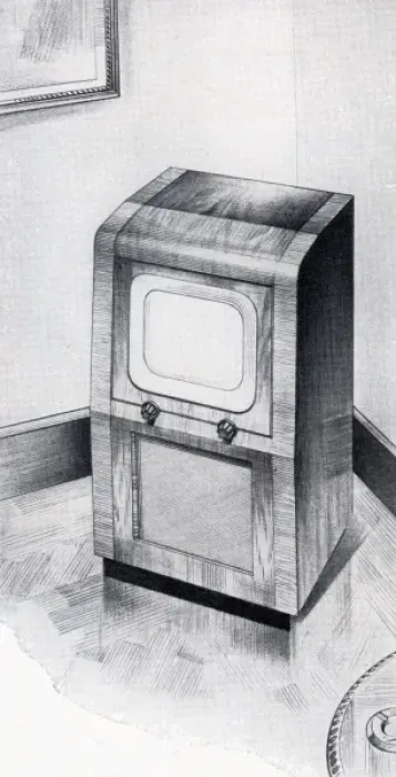 Framed Print : 1950s television set Framed Print : 1950s television set