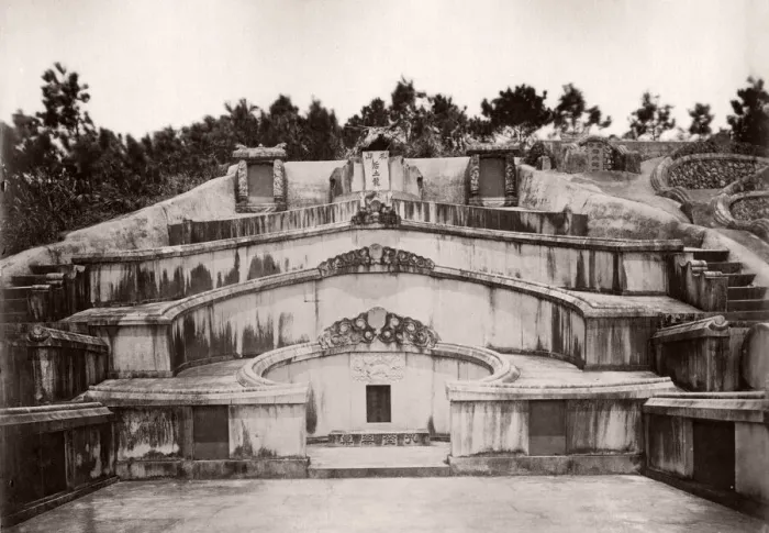 Framed Print : 19th century China - Chinese tombs, graves Framed Print : 19th century China - Chinese tombs, graves