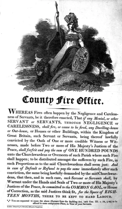 Framed Print : 19th century Insurance Company Fire Notice Framed Print : 19th century Insurance Company Fire Notice