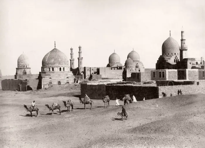 Framed Print : 19th century vintage photograph - Egypt - tomb of the Caliphs, Mamluks, Cairo Framed Print : 19th century vintage photograph - Egypt - tomb of the Caliphs, Mamluks, Cairo