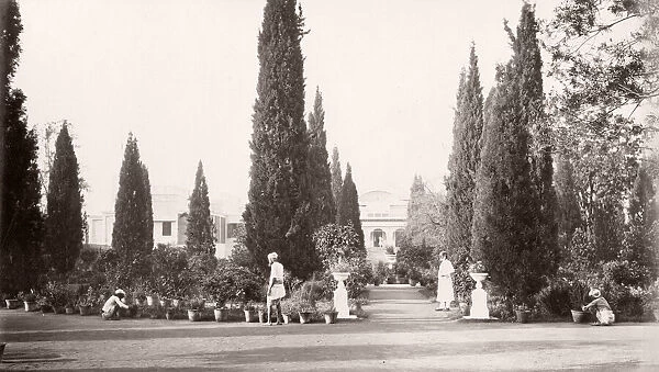 19th century vintage photograph India - The Residency from the Garden - attrib to Samuel
