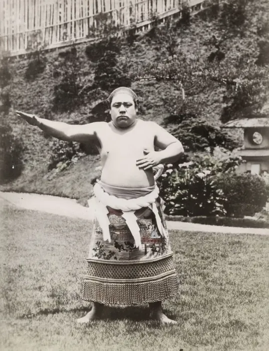Framed Print : 19th century vintage photograph: Japanese sumo wrestler Framed Print : 19th century vintage photograph: Japanese sumo wrestler