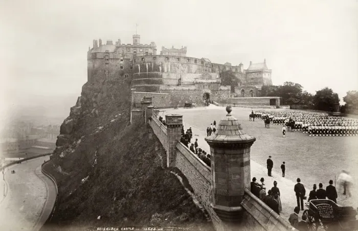 Framed Print : 19th century vintage photograph: view of a military parade in the grounds of Edinburgh Framed Print : 19th century vintage photograph: view of a military parade in the grounds of Edinburgh