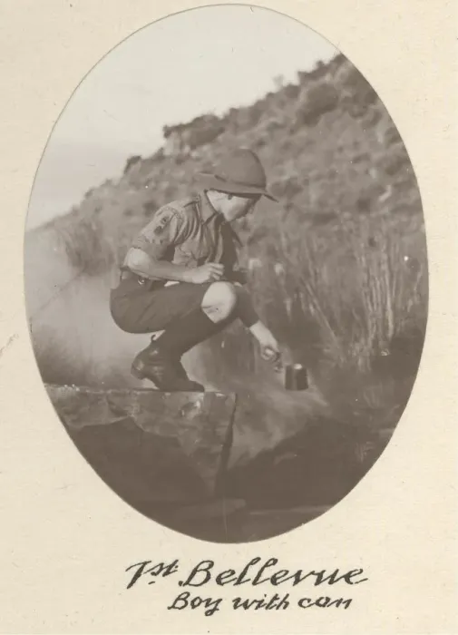 Framed Print : 1st Bellevue Scout with can, South Africa Framed Print : 1st Bellevue Scout with can, South Africa