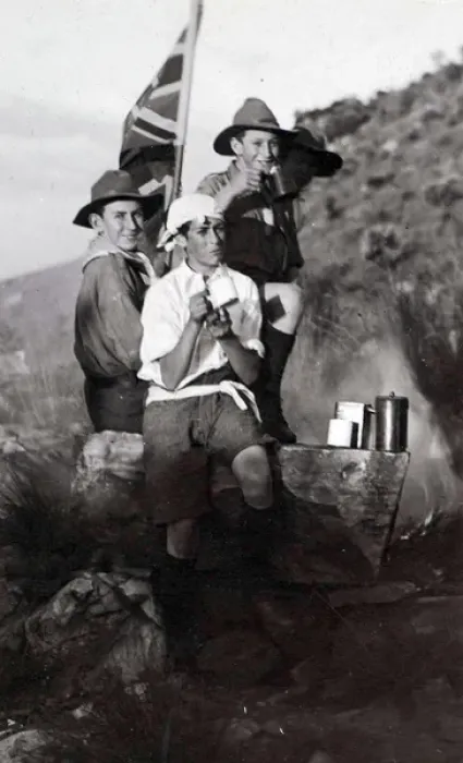 Framed Print : 1st Bellevue Scouts making drinks Framed Print : 1st Bellevue Scouts making drinks