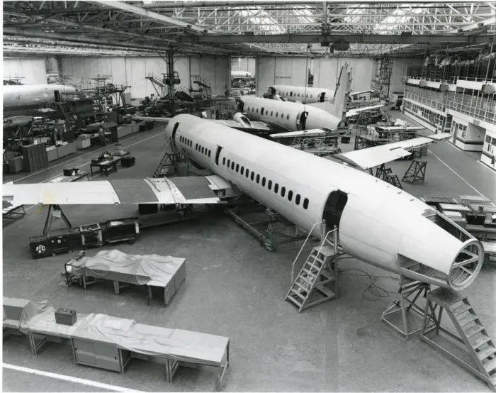 Framed Print : 1st British Aerospace ATP under construction at Woodford Framed Print : 1st British Aerospace ATP under construction at Woodford