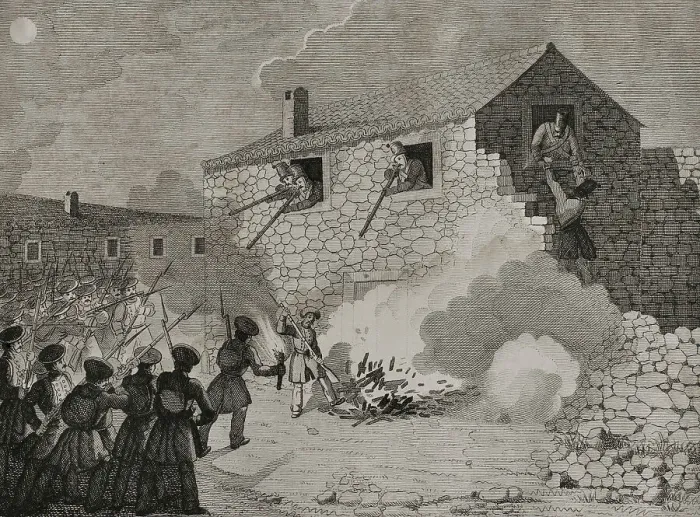 Framed Print : 1st Carlist War (1833-1840). Attack of a house near Guernica Framed Print : 1st Carlist War (1833-1840). Attack of a house near Guernica