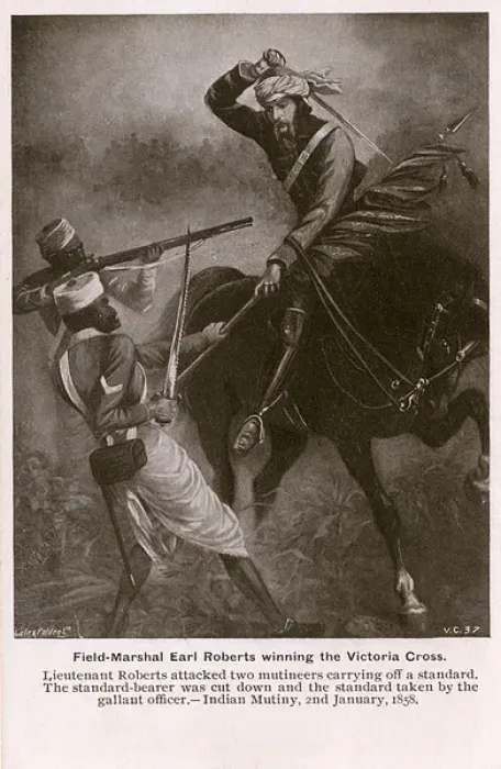 Framed Print : 1st Earl Roberts winning the Victoria Cross - Indian Mutiny Framed Print : 1st Earl Roberts winning the Victoria Cross - Indian Mutiny