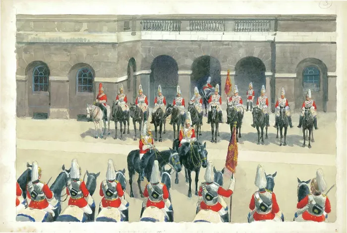 Framed Print : 1st Life Guards Changing Guard at Whitehall Framed Print : 1st Life Guards Changing Guard at Whitehall
