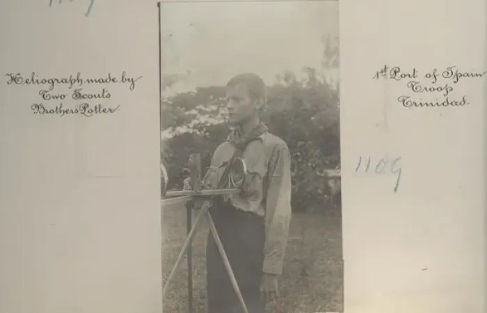 Framed Print : 1st Port of Spain scout with heliograph, Trinidad Framed Print : 1st Port of Spain scout with heliograph, Trinidad