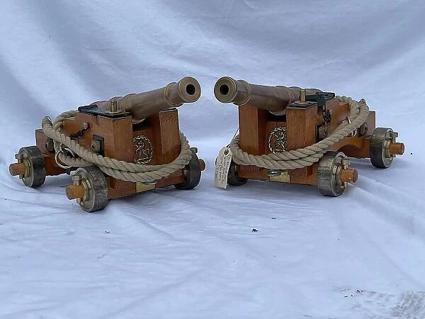 20th century pair of Blomefield ships cannon