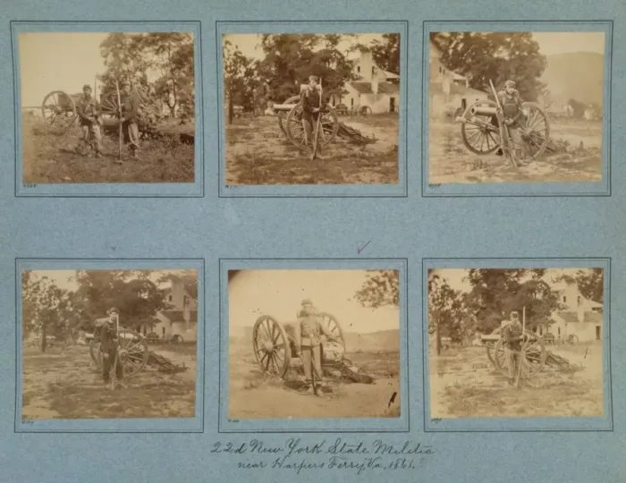 Framed Print : 22d New York State Militia near Harpers Ferry, Va. 1861 Framed Print : 22d New York State Militia near Harpers Ferry, Va. 1861