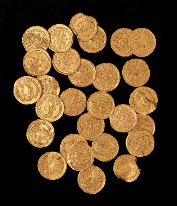 Framed Print : 28 coins of Honorius and Arcadius (4th-5th c Framed Print : 28 coins of Honorius and Arcadius (4th-5th c