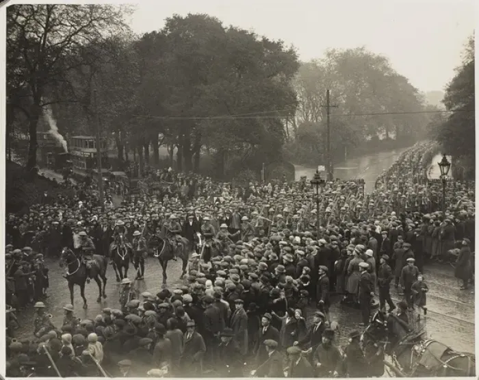 Framed Print : 2nd Bn en route from the docks during the General Strike Framed Print : 2nd Bn en route from the docks during the General Strike