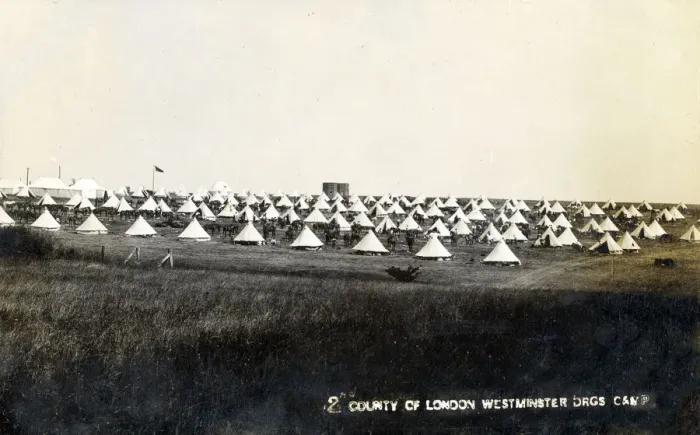 Framed Print : 2nd County of London Westminster Dragoons Camp Framed Print : 2nd County of London Westminster Dragoons Camp