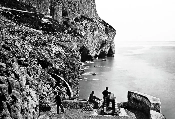 Framed Print : 2nd Europa Advance Battery, Gibraltar, Victorian period Framed Print : 2nd Europa Advance Battery, Gibraltar, Victorian period