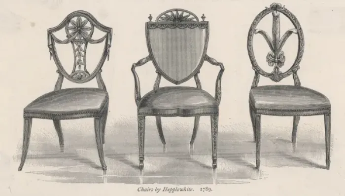 Framed Print : 3 Chairs Hepplewhite Framed Print : 3 Chairs Hepplewhite