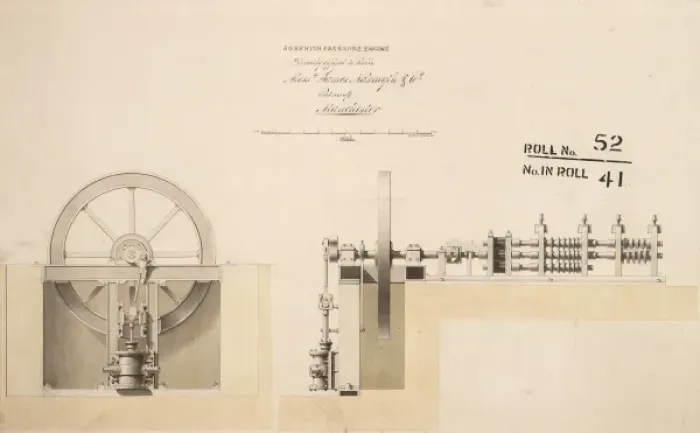 Framed Print : 30 hp high pressure engine directly applied to rolls Framed Print : 30 hp high pressure engine directly applied to rolls