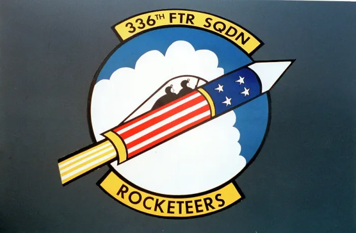Framed Print : 336th Fighter Squadron Rocketeers badge Framed Print : 336th Fighter Squadron Rocketeers badge