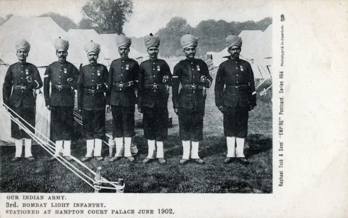 Framed Print : 3rd Bombay Light Infantry Soldiers at Hampton Court Palace Framed Print : 3rd Bombay Light Infantry Soldiers at Hampton Court Palace