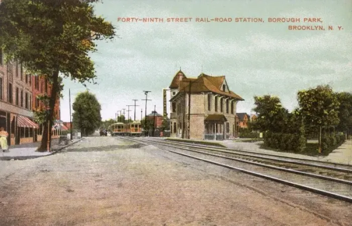 Framed Print : 49th Street Rail Station, Borough Park, Brooklyn, NY Framed Print : 49th Street Rail Station, Borough Park, Brooklyn, NY