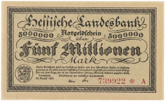 Framed Print : 5 Million Mark Note Framed Print : 5 Million Mark Note