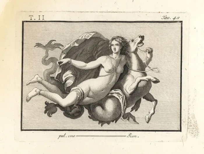 Framed Print : One of the 50 daughters of Nereus mounted on a sea monster Framed Print : One of the 50 daughters of Nereus mounted on a sea monster
