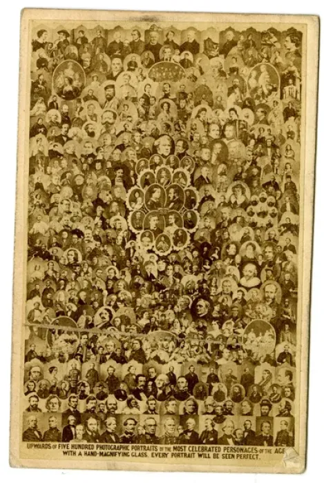 Framed Print : 500 Celebrated Personalities of the Age, carte de visite Framed Print : 500 Celebrated Personalities of the Age, carte de visite