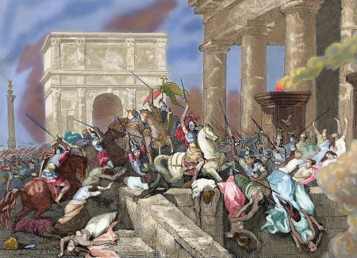 Framed Print : 5th Century 410 Alaric I Ancient Age Arch Army