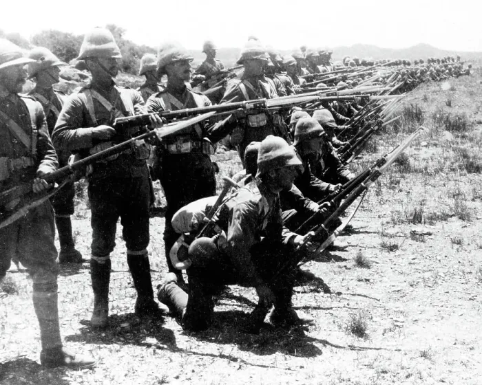 Framed Print : 5th Dragoon Guards at Naaupoort, Boer War Framed Print : 5th Dragoon Guards at Naaupoort, Boer War