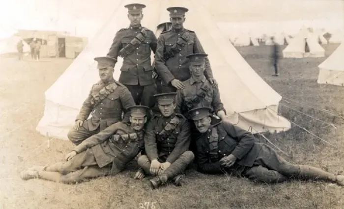 Framed Print : 7 British Soldiers 1915 Framed Print : 7 British Soldiers 1915