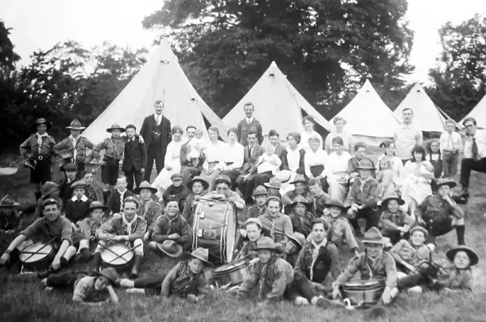 Framed Print : 71st Liverpool Scouts in camp (location unknown) Framed Print : 71st Liverpool Scouts in camp (location unknown)