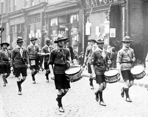 71st Liverpool Scouts on parade, probably 1930s